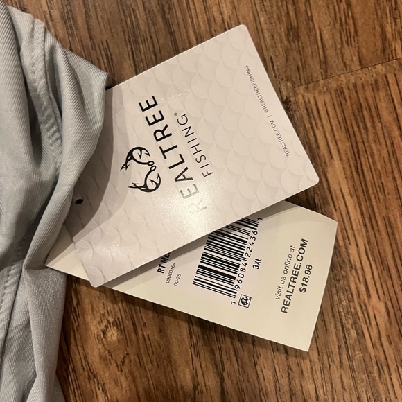 NWT  Realtree Men's Fishing Hoodie Shirt Pullover Long Slv Gray 3XL - Picture 2 of 5